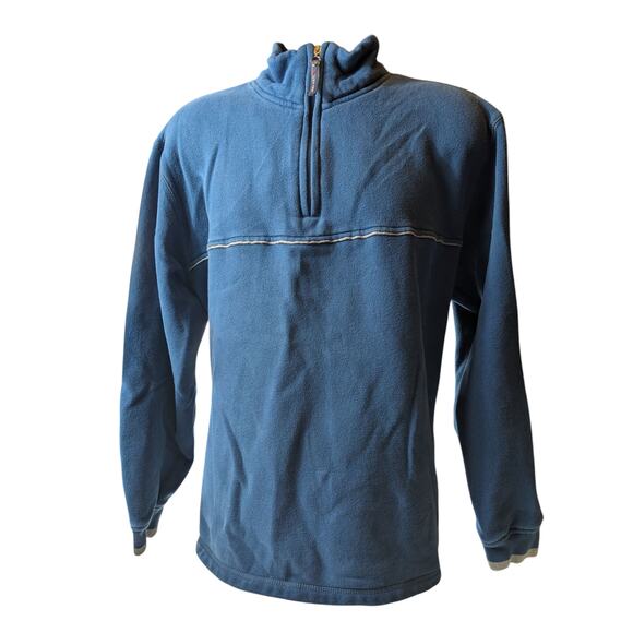 Arrow Sweatshirt Mens Large Blue 1/4 Zip Fleece Pullover Cozy Layer - Picture 4 of 13